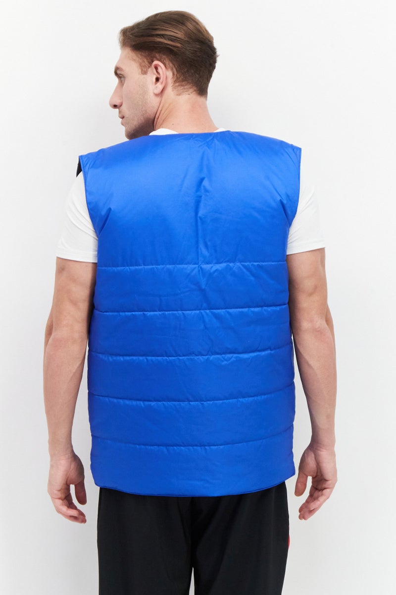 Adidas Men Sportswear Fit Sleeveless Reversible Vest Jacket, Blue - Image 2